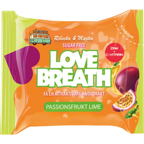 Sugtablett Passionsfrukt Lime 25g Love Breath