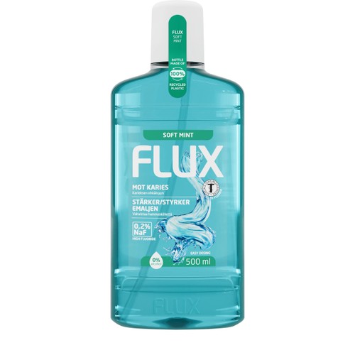 Munskölj Soft Mint 0,2% fluor 500ml FLUX