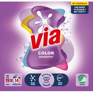 Tvättmedel Color 760g Via