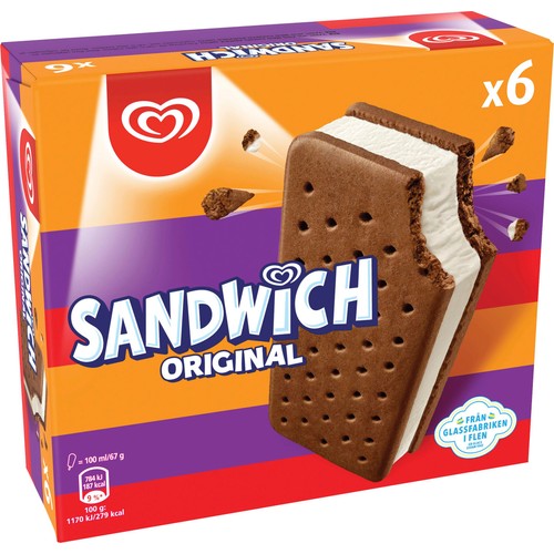 Glass Sandwich 6-pack GB Glace