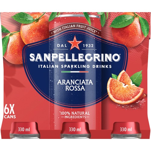 Läsk Aranciata Rossa 6-p 33cl San Pellegrino