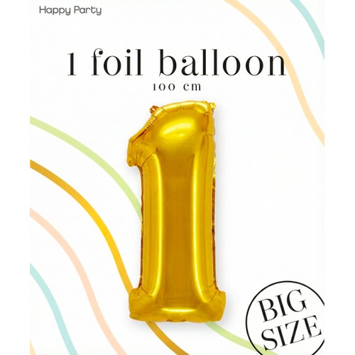 Folieb guld 1 100cm Happy Party