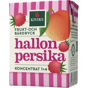 Lättdryck Hallon persika Koncentrat 2dl Kiviks