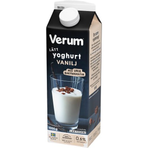 Lätt Yoghurt Vanilj 0,5% Laktosfri 1000g Verum®