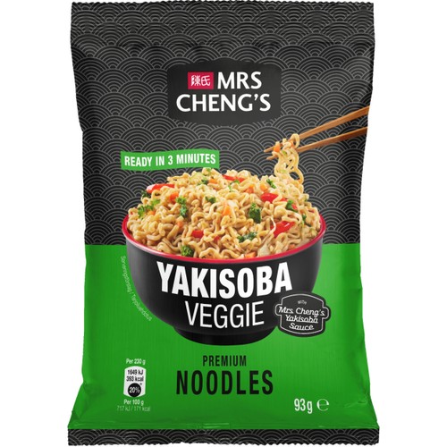 Nudlar Yakisoba Veggie 93g Mrs Chengs