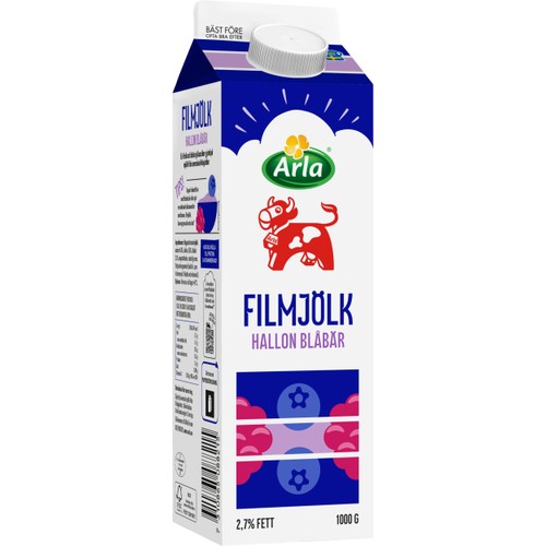 Filmjölk Hallon Blåbär 2,7% 1000g Arla Ko
