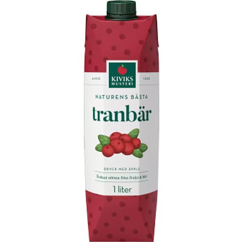 Tranbärsdryck med Äpple Drickfärdig 1l  Kiviks