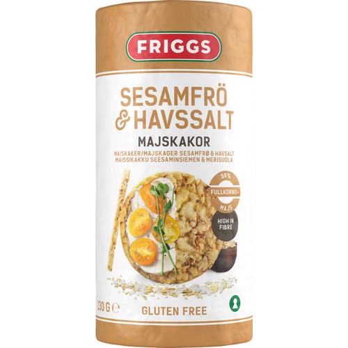 Majskakor Sesam Seasalt 130g Friggs