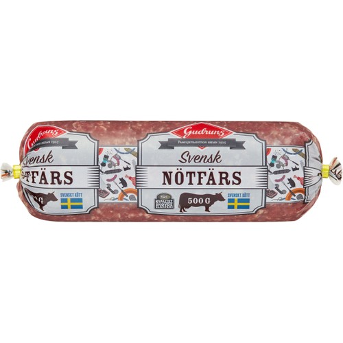 Nötfärs rullpack 12% 500g gudruns