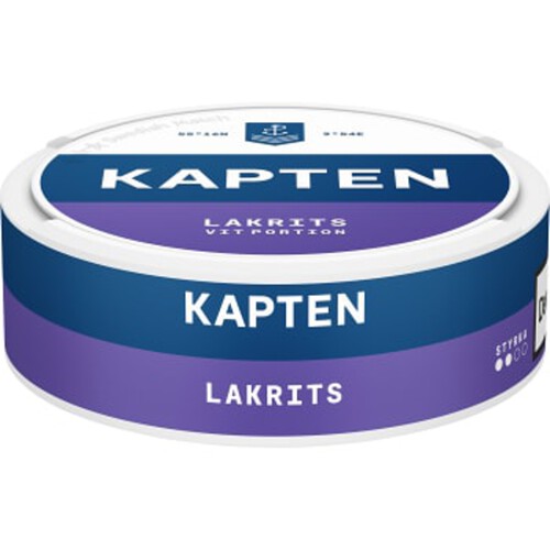 Vit Lakrits 18 Gram Kapten