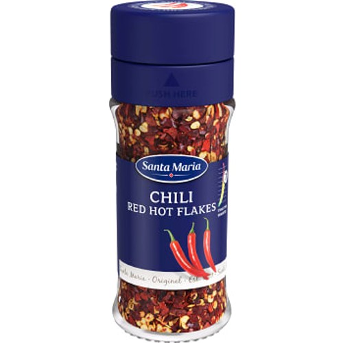 Chilipeppar Red Hot Flakes 28g Santa Maria