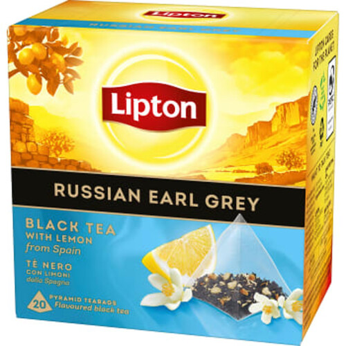 Te Svart Russian Earl Grey Pyramid 20p Lipton