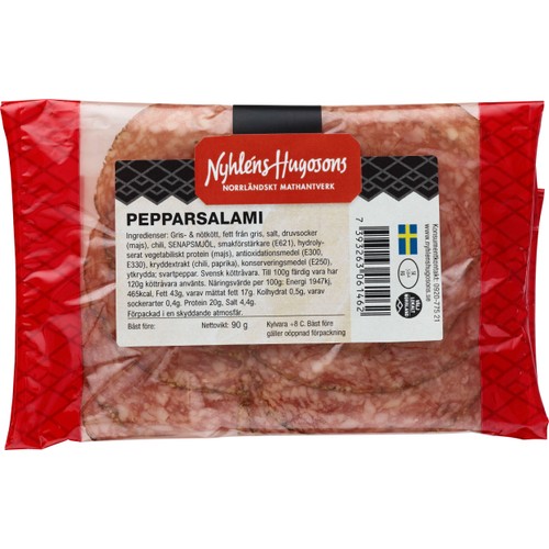 Pepparsalami 90g Nyhléns Hugosons