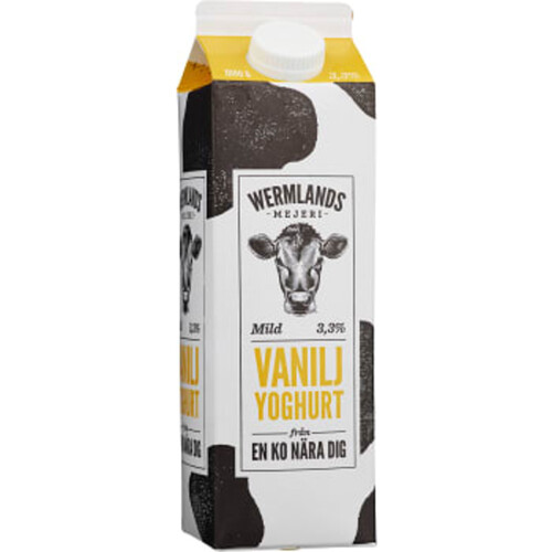 Vaniljyoghurt mild 3,3% 1000g Wermlands mejeri