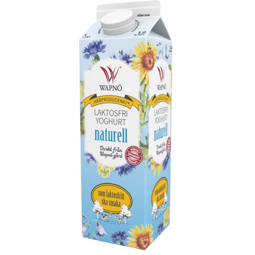 Yoghurt Naturell Laktosfri 1l Wapnö