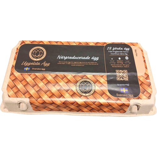 Ägg M 18-pack Frigående Uggelsta Ägg