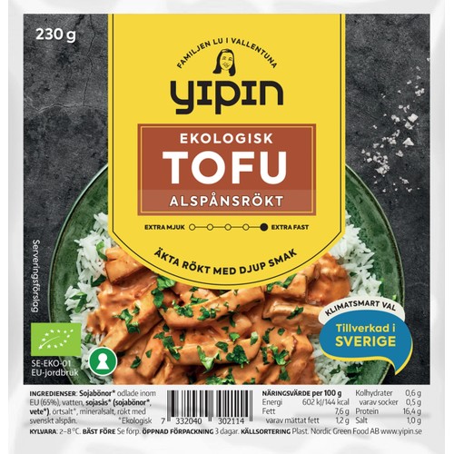 Tofu Alspånsrökt Ekologisk 230g YiPin
