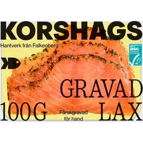 Laxfilé Färsk Gravad 100g Miljömärkt Korshags