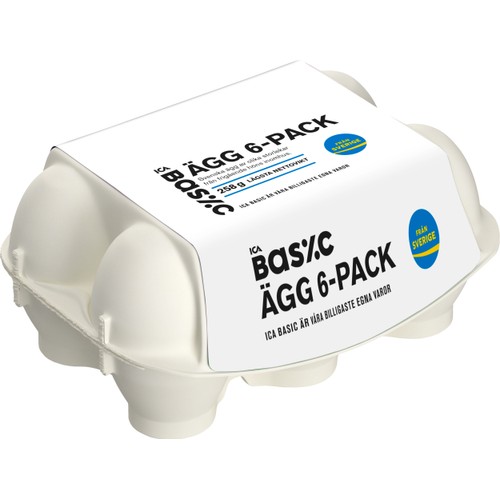 Ägg S/M/L 6-p frigående ICA Basic
