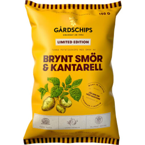 Chips Brynt smör & Kantarell 150g Gårdschips