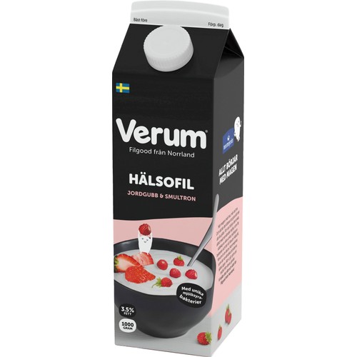 Hälsofil 3,5% Jordgubb Smultron 1000g Verum