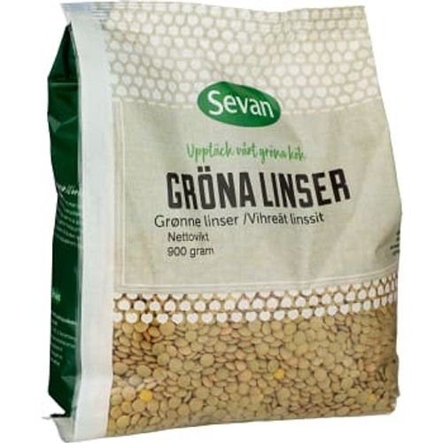 Gröna linser 900g Sevan