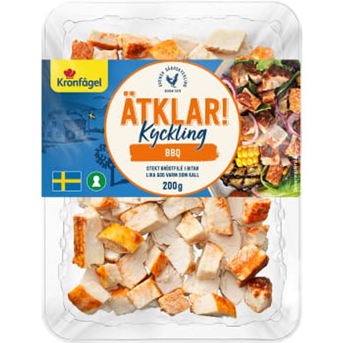 Kycklingbitar Ätklar Tärnad BBQ 200g Kronfågel