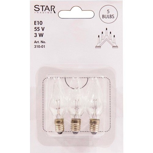 Reservlampa Twist 3-p E10 55V Star Trading