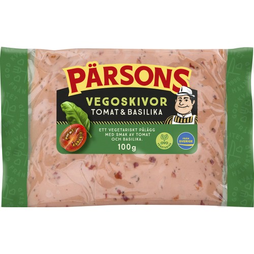 Vegoskivor Tomat & Basilika 100g Pärsons
