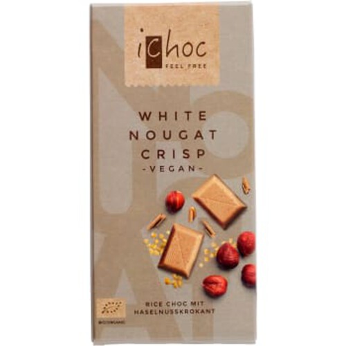 Choklad White nougat crisp Vegan Ekologisk 80g ichoc