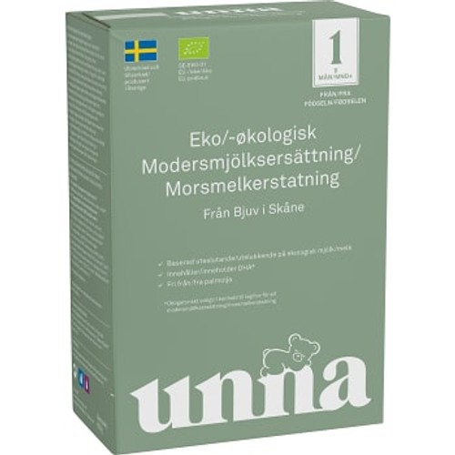 Modersmjölksersätt eko ersättning 0-6 m 600g Unna