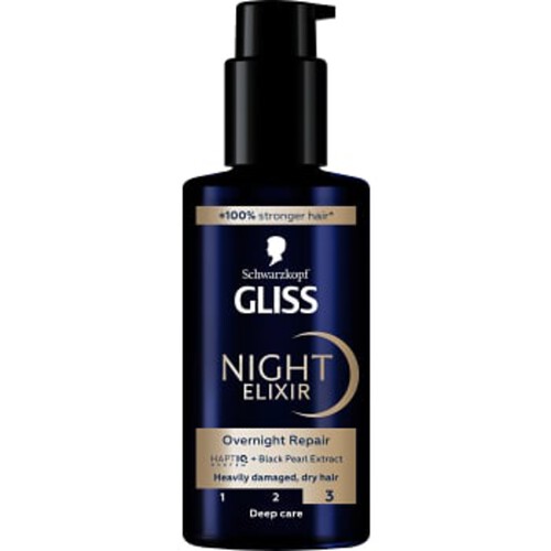 Hårserum Night Elixir Overnight Repair 100ml Gliss Schwarzkopf