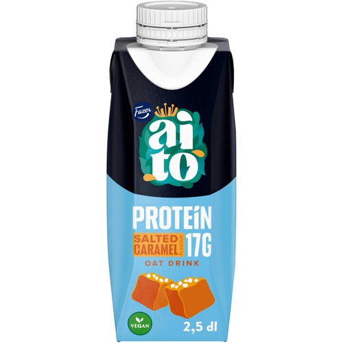 Proteinhavredryck Salted Caramel 0,8% 250ml Fazer Aito