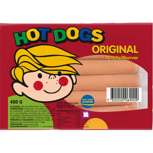 Grillkorv Hot Dogs 400g Hot Dogs
