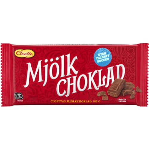 Mjölkchoklad Sockerfri 100g Cloetta