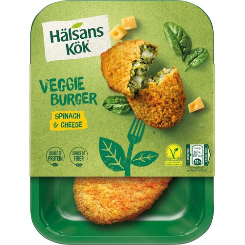 Spenat och ostbiffar 180g Hälsans Kök