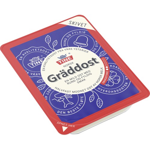 Gräddost Skivad 38% 100g Tine