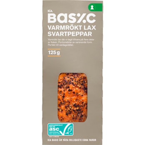 Lax Färsk Varmrökt Peppar 125g ICA Basic