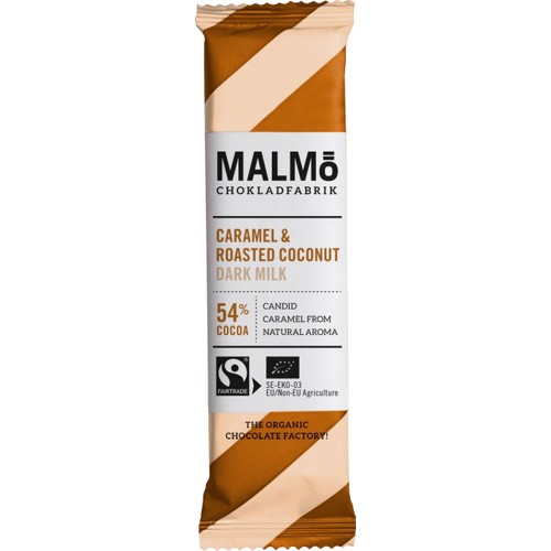 Choklad Karamell & Rostad Kokos 54% 25g Malmö Chokladfabrik
