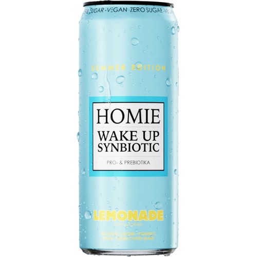 Energidryck Wake Up Synbiotic Lemonade 330ml Homie