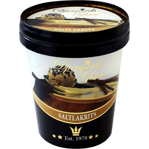Gräddglass Saltlakrits 500ml Djurgårds Glace
