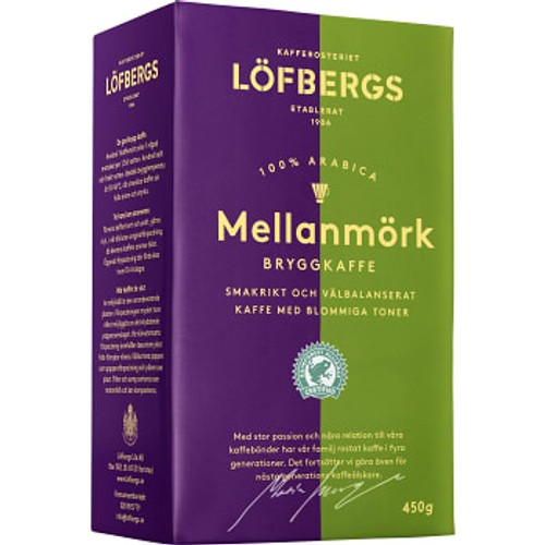 Bryggkaffe Mellanmörk 450g Löfbergs