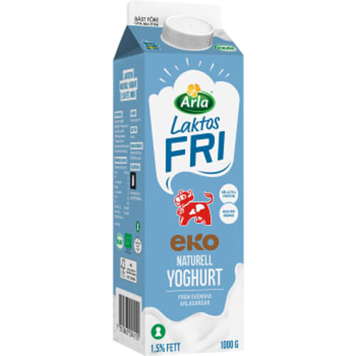 Mild Yoghurt Naturell 1,5% Laktosfri Ekologisk 1000g Arla Ko®