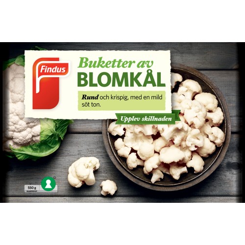 Blomkålsbuketter Fryst 550g Findus