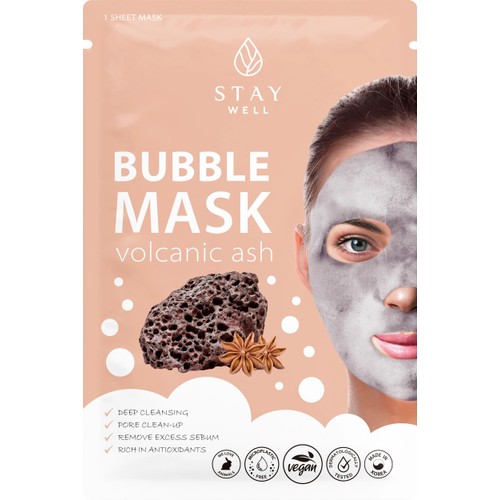 Ansiktsmask Bubble Mask Volcanic Ash 1-p Stay Well