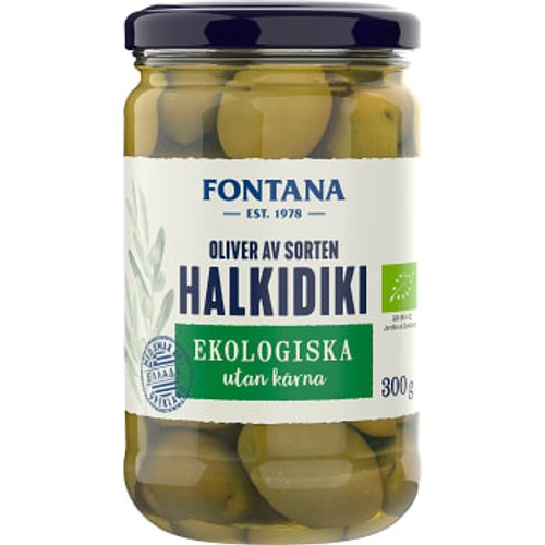 Oliver Halkidiki utan kärna Ekologisk 300g Fontana