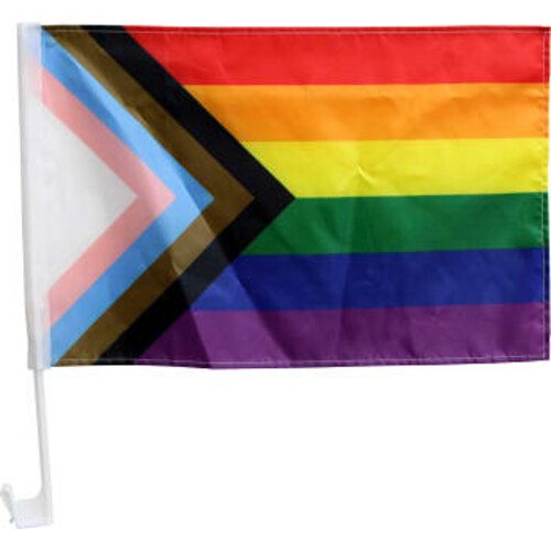 Bilflagga Rainbow Festive