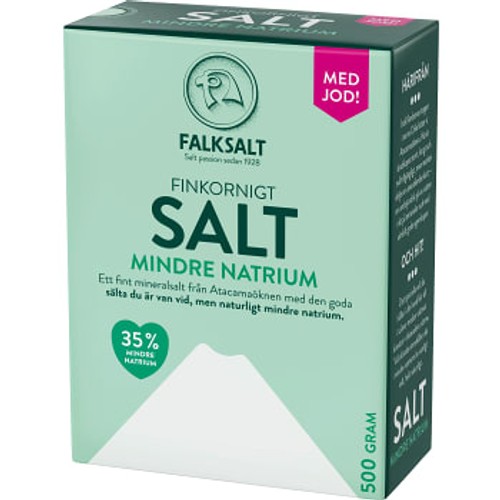 Havssalt Finkornigt Mindre Natrium 500g Falksalt