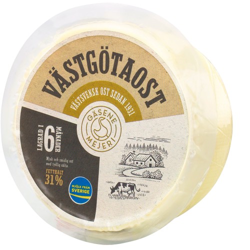Västgötaost 31% ca 1kg Gäsene Mejeri