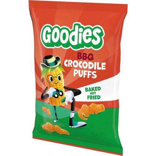 Barnsnacks Crocodile puffs BBQ Från 3år 30g Goodies